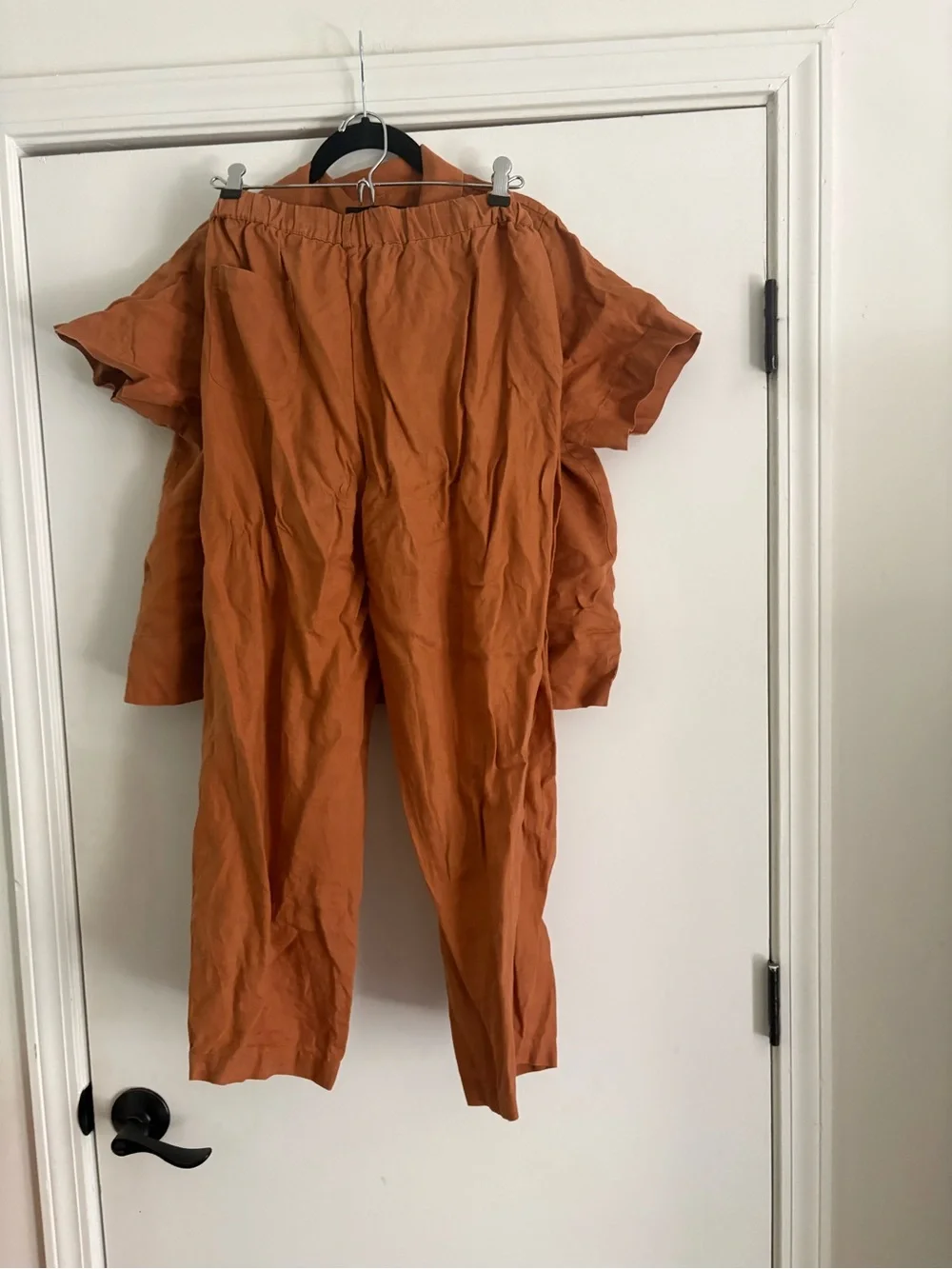 Quince 100 percent linen terracotta set